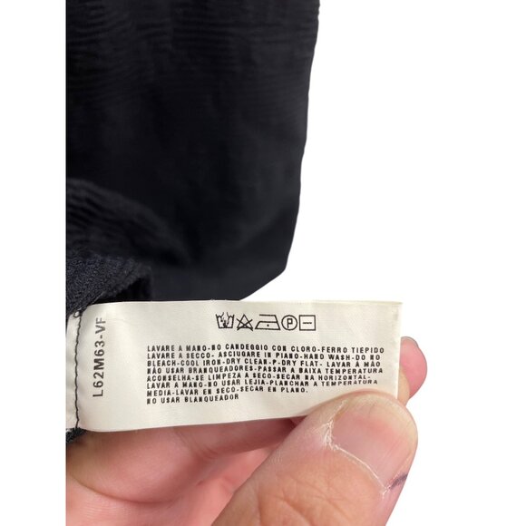 Armani Collezioni Womens Black Textured Blouse Shirt Size 2 SKU 8472 - Picture 7 of 9